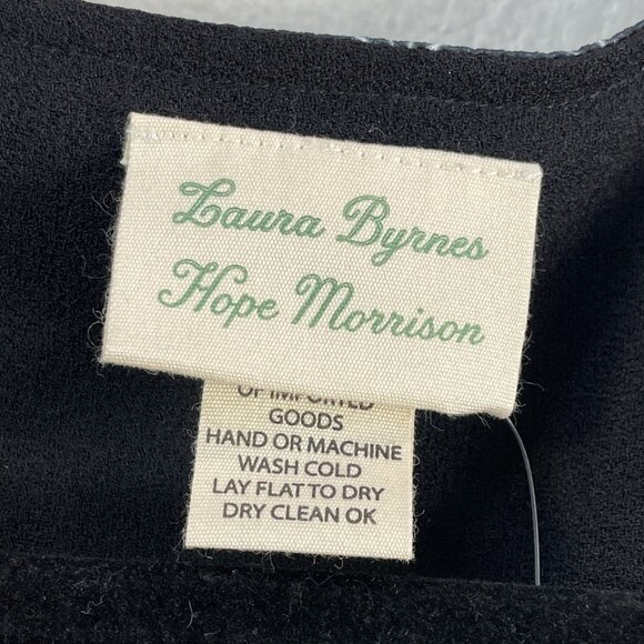 Laura Byrnes Hope Morrison Wrap Top Womens 3X Black Spiderweb Bell Sleeve Gothic - Picture 4 of 12